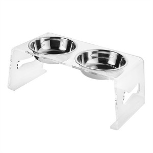Plexiglas Pet Feeder Tray Verhoogde Acryl Dog Bowls Pet Feeder Stand