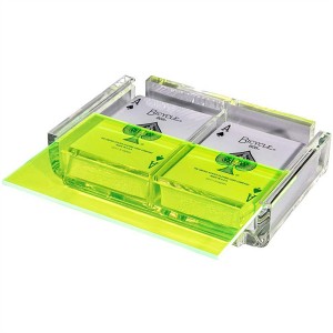 Neonově zelená dárková sada Lucite sada hracích karet akrylové pouzdro