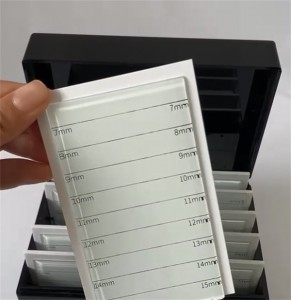 Επέκταση πλαστικό κουτί τσιμπιδάκι βλεφαρίδες λωρίδες δίσκος θήκη αποθήκευσης Βάση επίδειξης πλακιδίων διάφανη ακρυλική βάση οργάνωσης βλεφαρίδων