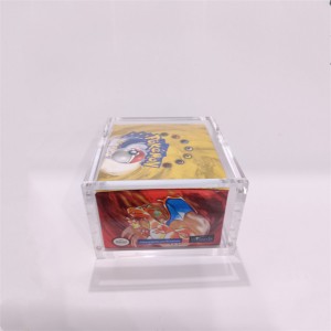 លក់ដុំផ្ទាល់ខ្លួនលើកដំបូង បន្ទះក្តារអាគ្រីលីលីតអ្នកបង្ហាត់កាត ដៃអាវបង្ហាញករណី acrylic Pokemon booster box ប្រអប់ការពារ