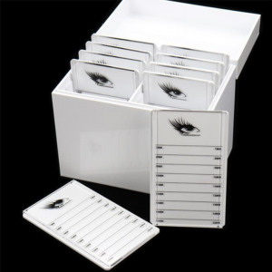 kotak ekstensi kosmetik penjepit bulu mata strip tray penyimpanan kasus rak display rak akrilik bening bulu mata pemegang organizer