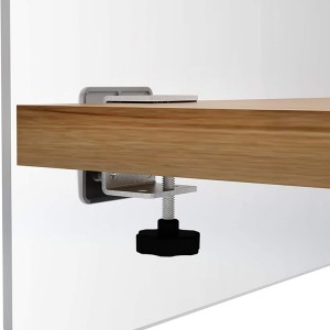 Sichtschutz-Trennwand aus mattiertem Acryl zum Aufklemmen für den Schreibtisch