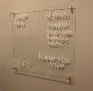 ตารางบันทึกเปล่า Habit Clear Office ลอยข้อความ Note Board To Do List Wall Black Acrylic Dry Erase Writing Board