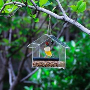 Testreszabott külső, beltéri ablakos madáretető, átlátszó akril madáretető