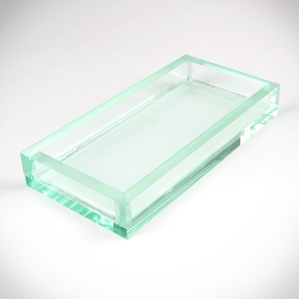 Нестандартний настільний піднос Lucite Скляний зелений акриловий піднос для ванної кімнати