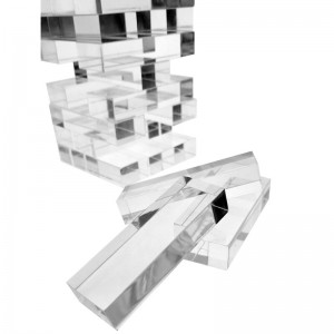 54 ширхэг Clear Lucite Block 3D Тансаг зэрэглэлийн нийлэг овоолсон цамхаг оньсого тоглоом