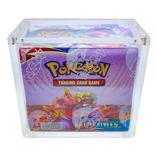 Акрилна кутија за дисплеј за пакети со картички со засилувач на Pokemon Evolutions Кутија за прикажување со магнетен капак