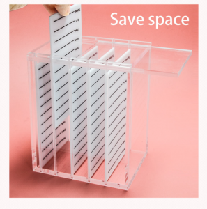 cosmetic extension box tweezer eyelashes strips tray storage case display stand rack clear acrylic eyelash organizer holder