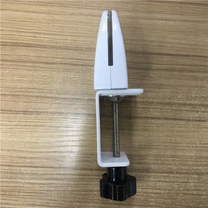 Adjustable Changeable Two Direction Vertical Horizontal C Shape Clamp Clip For Sneeze Guard White Silver Available