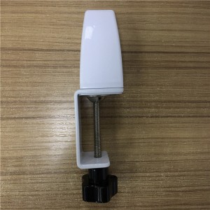 Adjustable Diganti Dua Arah Vertikal Horizontal Bentuk C Clamp Klip untuk Sneeze Guard Putih Perak Tersedia