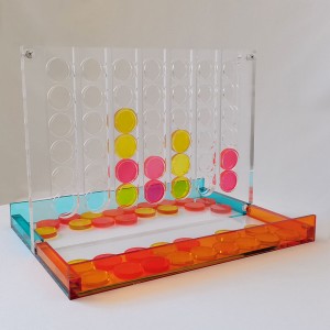 Custom wholesale tic tac toe game funny world children’s toys board Luxury Lucite acrylic connect 4 games for kids
