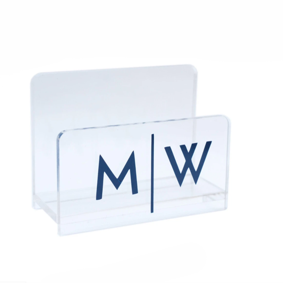 លក់ដុំផ្ទាល់ខ្លួន Clear Acrylic display stand countertop office desktop business card holder for desktops