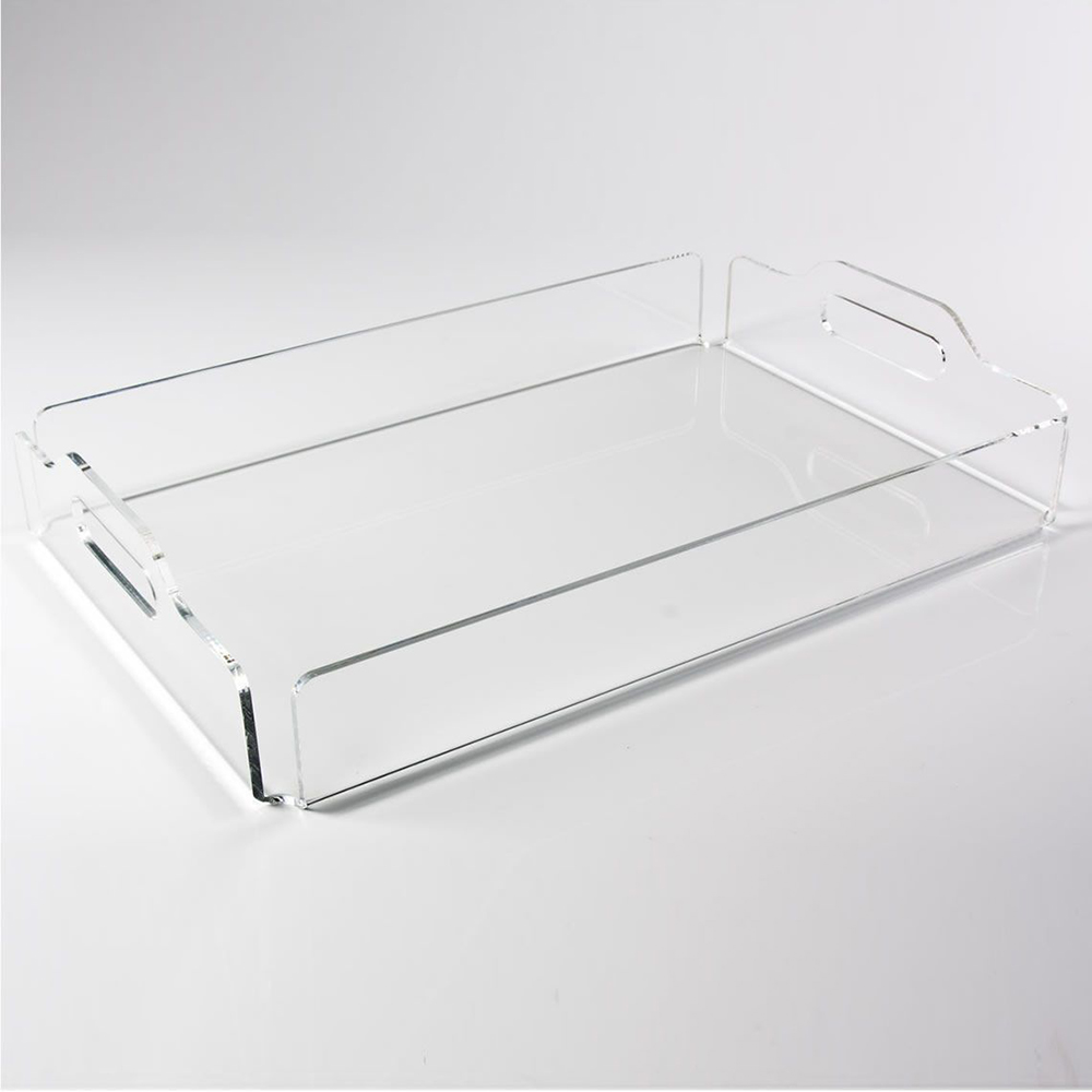 Multi Purpose Clear Plexiglass Tray Large Acrylic Accessories Tray