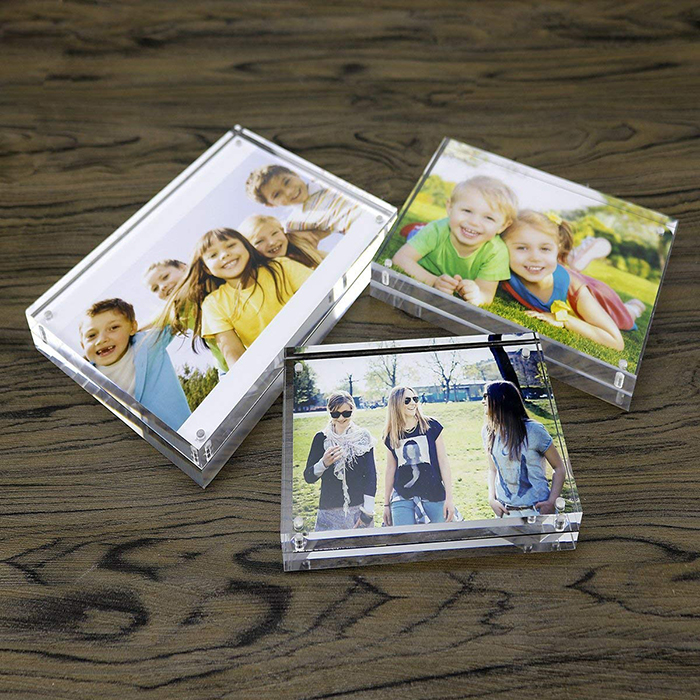 Рамка за квадратни стъклени пощенски картички от плексиглас Персонализирана акрилна рамка за снимки 4×6