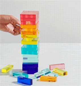 Benutzerdefinierte Hasbro Puzzle Tic Tac Toe Spielzeug Spielplatz Brett Riese Automati Jengaes Klassische DIY Bausteine ​​Acryl Stapelspiel
