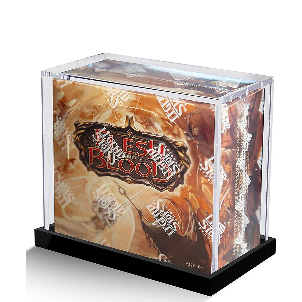កន្លែងផ្ទុកអេក្រង់អាគ្រីលីកផ្ទាល់ខ្លួន Clear Acrylic Booster Box Case