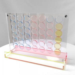 אקריליק חיבור ארבעה סט צבע מותאם אישית לוח משחק אקריליק Lucite