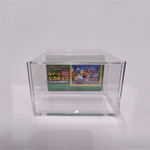 tilpasset engros første utgave plate akryl elite trener kort ermer vitrine akryl pokemon booster box beskytter boks