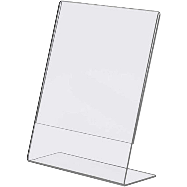 A6 Portrait D-Sided Acrylic Sign Holder T Type and L Type Menu Poster  Business Card Holder