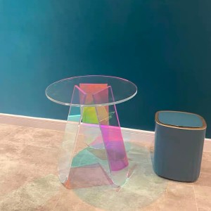 engros Klar akryl udendørs PMMA plast udenfor moderne design regnbue spisebordsstol hjemme