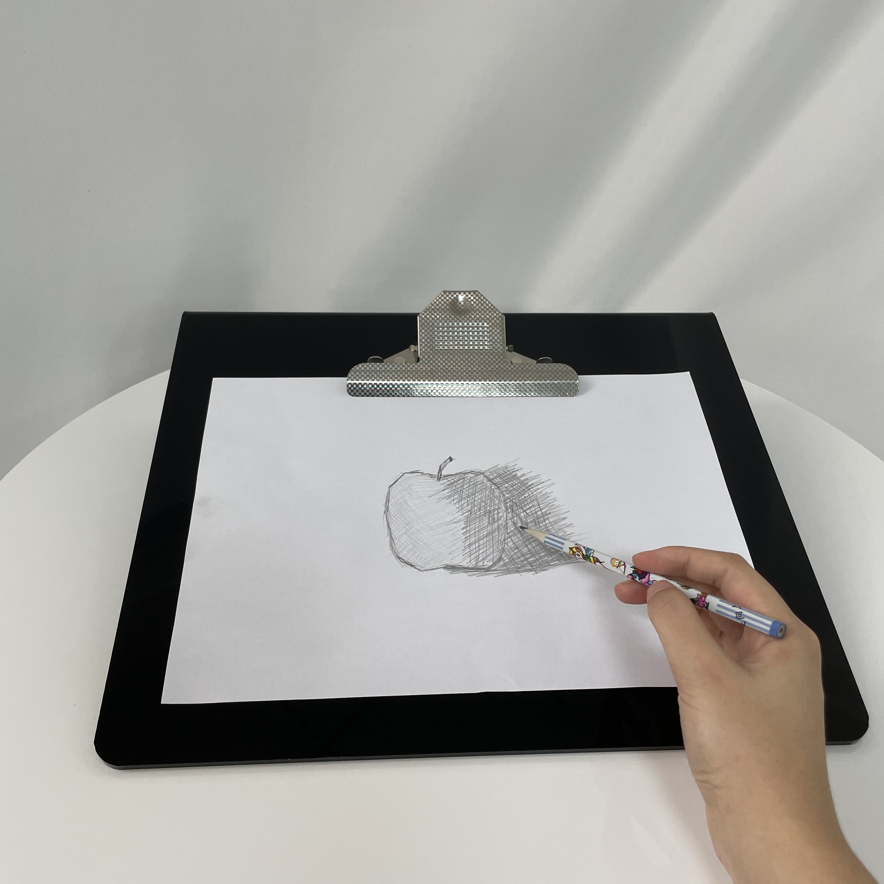 Plastique transparent noir petit bureau apprentissage enfants écriture enfants art planche à dessin jouet peinture mini acrylique table chevalet