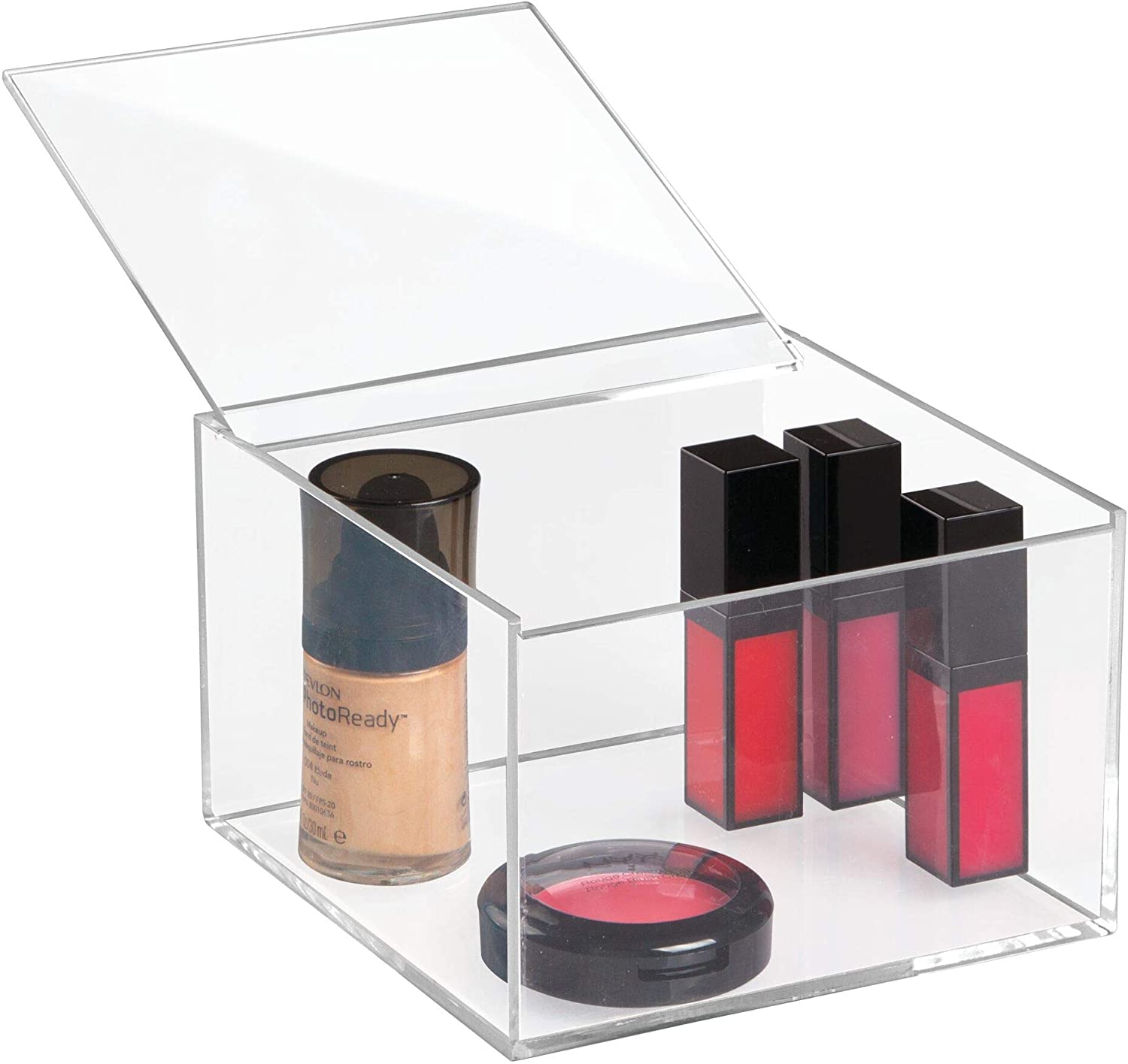 Prozirna akrilna kutija za šminku s poklopcem Kutija za odlaganje kozmetike za kupaonicu i dječje igračke
