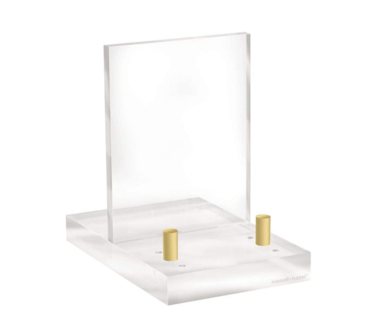 Kustom Grosir Adjustable Kids Hight Quality Clear Mini Art Tabletop Display Acrylic Easel Tripod Stand untuk Lukisan