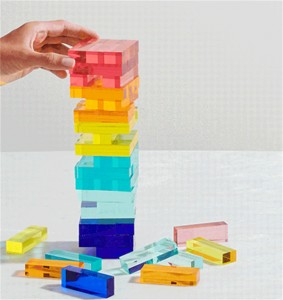 Kustom teka-teki tic tac toe mainan papan taman bermain raksasa automati klasik diy blok bangunan akrilik susun game set