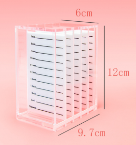 cosmetic extension box tweezer eyelashes strips tray storage case display stand rack clear acrylic eyelash organizer holder