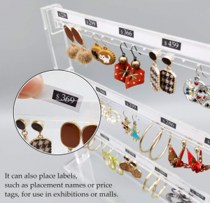 fomba amam-panao mangarahara Jewelry Display Stand Storage Decor Acrylic Earring Holder ho an'ny Vehivavy Girls Store