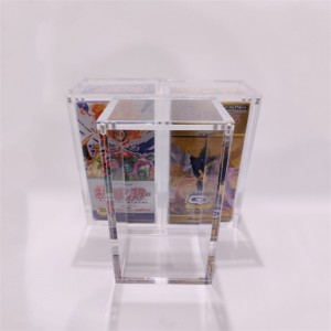 vlastná veľkoobchodná prvá edícia doska akrylová elitná trénerská karta rukávy vitrína akrylová pokemon booster box protector box