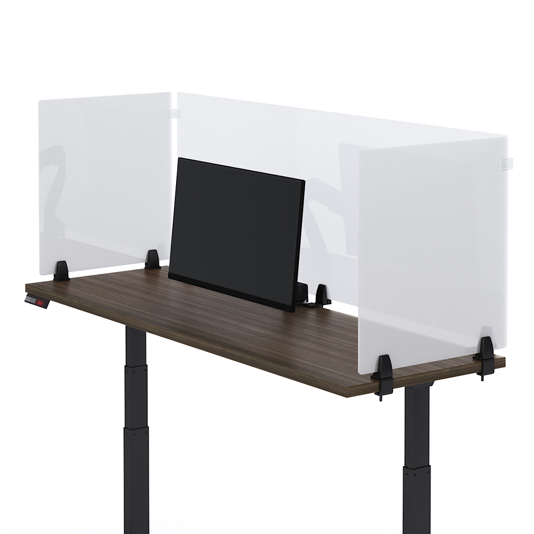 Ukuran Custom lan Kekandelan Clear Acrylic Sheet Desk Divider Panel Partisi Kantor