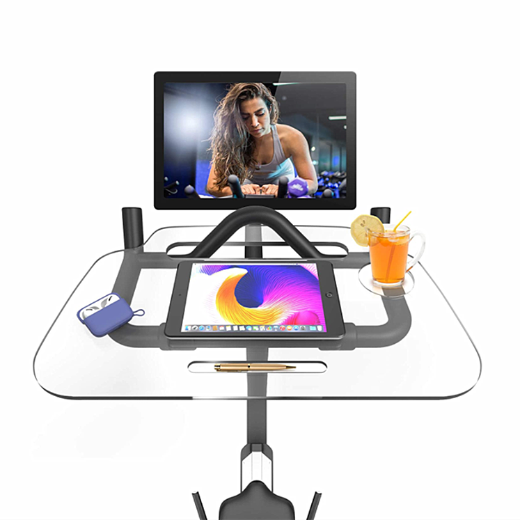 Дасгалын ажлын станц Таблет утасны дэвтэр цикл ээрэх Пелотон ажлын ширээ, Пелотон дугуйнд зориулсан тунгалаг нийлэг зөөврийн компьютерын машины тавиур