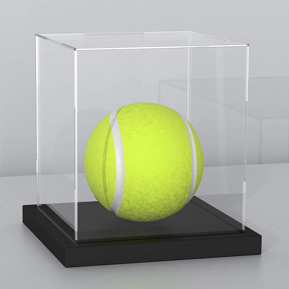 Caixa de exhibición de acrílico transparente de autoensamblaxe para obxectos de colección