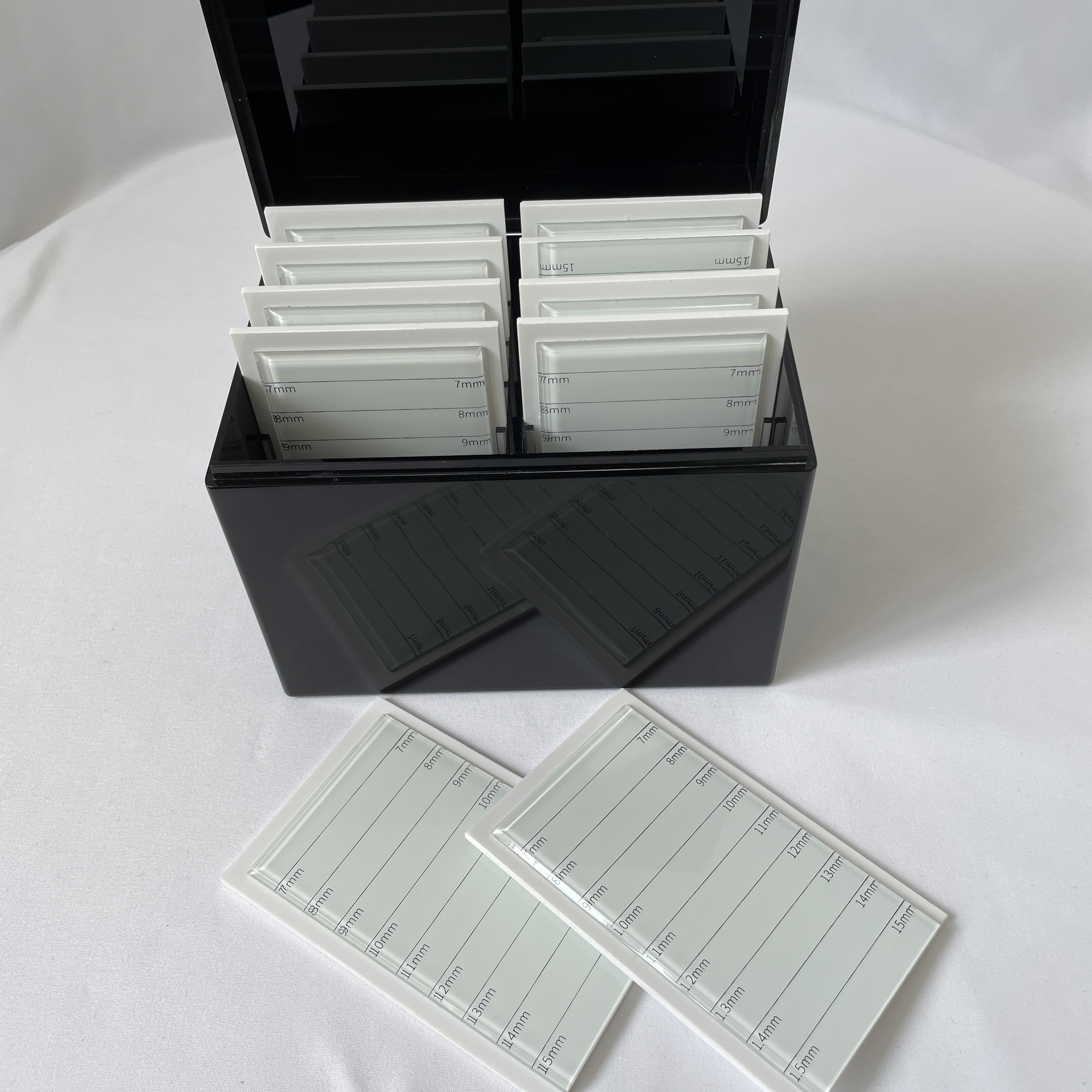 plastic extension box tweezer eyelashes strips tray storage case display stand rack tin-aw nga acrylic eyelash organizer holder