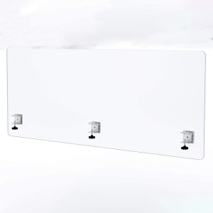 Lekunutu Partition Frosted Acrylic Clamp-on Desk Divider Desk Privacy Desk Mounted Cubicle Panel