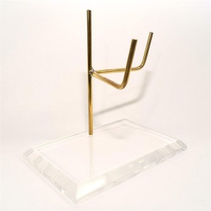 Acrylic Base Stone Stand Museum Tampilan Clear Lucite Mineral Tampilan Stand Easel
