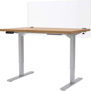 ကိုယ်ရေးကိုယ်တာအပိုင်းပိုင်း Frosted Acrylic Clamp-on Desk Divider သီးသန့် Desk Mounted Cubicle Panel